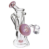 Plain Jane Glass 6.5" Donut Recycler Rig pink