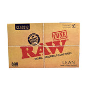 RAW Natural Cones Pre-Rolled Lean 800 Box