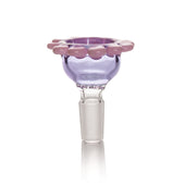 Red Eye Glass 14mm Flower Pull-Out Bowl pink