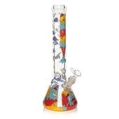 Red Eye Glass 15" 7mm Thick Ice Cream Mountain Beaker Base Water Pipe (Limited Edition)