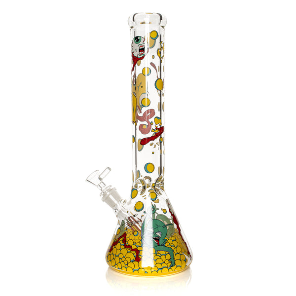 Red Eye Glass Monster Ball Pit Beaker (Limited Edition) BC Smoke Shop