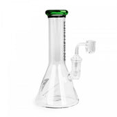 Red Eye Glass 8'' Concentrate Beaker w/Quartz Banger green