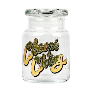 Cheech & Chong Jar Gold Script Pop Top Jar small