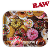 A tray with delicious images of fresh donuts. Oh my they look so yummy!