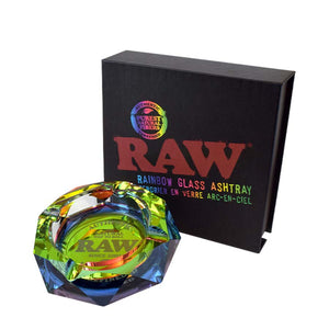RAW Prism Diamond-facet Cut Ashtray - Rainbow