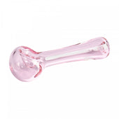 Red Eye Glass 4.5" Pink Solid Colour Spoon Hand Pipe