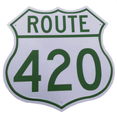 Route 420 US HIGHway Metal Sign