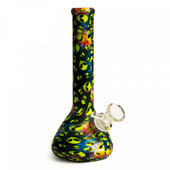 Lit Silicone 7.5'' Small Patterned Beaker Bong alien