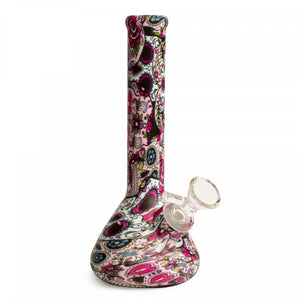 Lit Silicone 7.5'' Small Patterned Beaker Bong