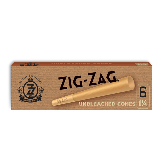 Zig-Zag Unbleached Cones 1 1/4 - BC Smoke Shop