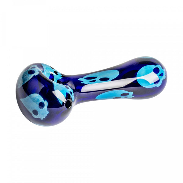 Red Eye Glass Skulls Hand Pipe BC Smoke Shop