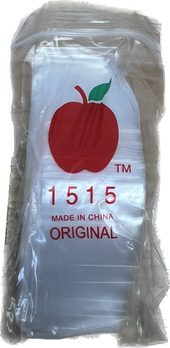 Apple Brand Clear Resealable Bags 1.5" X 1.5"