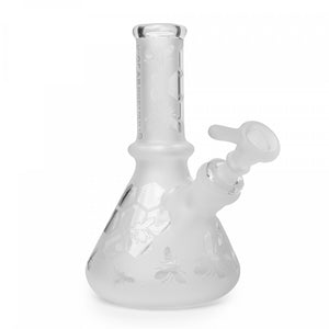 GEAR 7.5''  Clear Tall Frosted Bees Knees Beaker Tube Bong