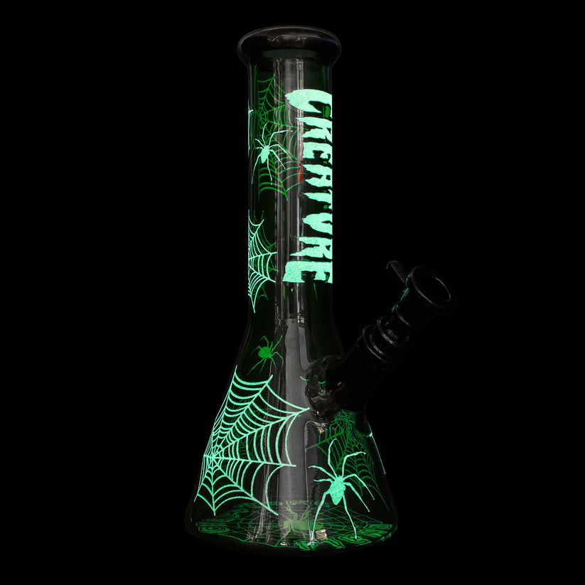 Creature 12” Glow-in-the-Dark Spiderweb Water Pipe