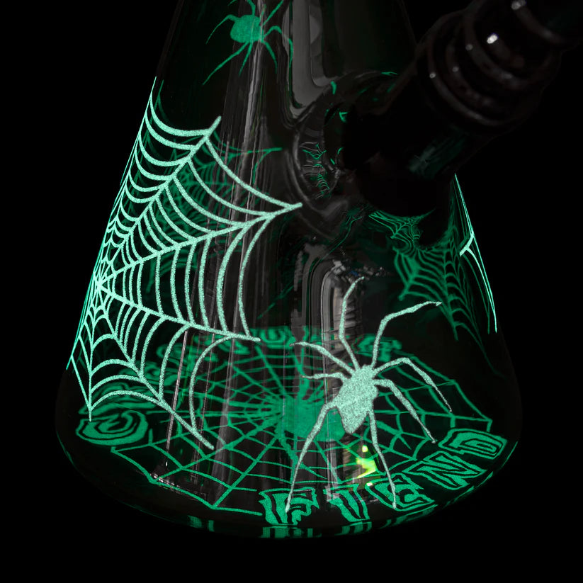 Creature 12” Glow-in-the-Dark Spiderweb Water Pipe