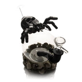 Lit Silicone 7.5" Spider & Skulls Water Pipe