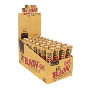 RAW Cones Pre-Rolled 1 1/4 Pack of 6 Cones display 32