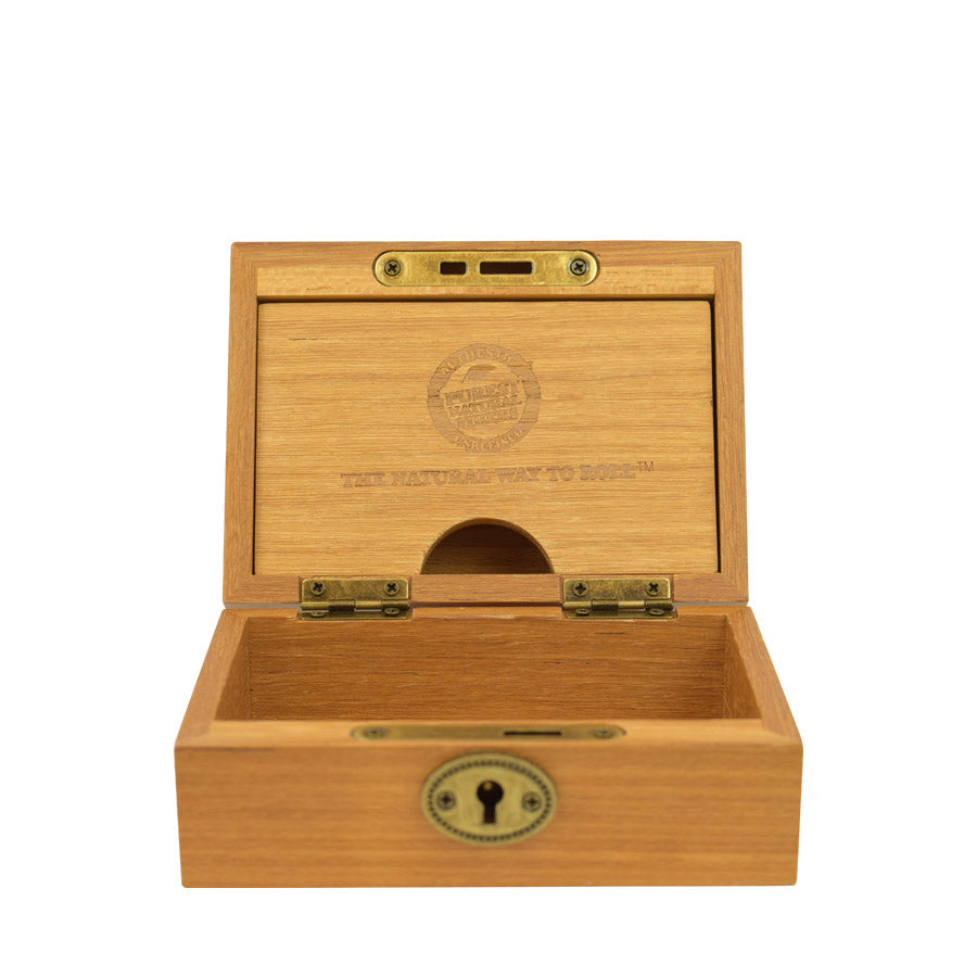 Square Box Smok RAW Natural Teakwood Smokers Box - BC Smoke Shop