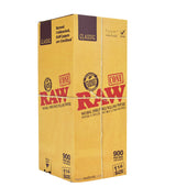 Raw Natural PreRolled Cones 1 1/4 900 Box