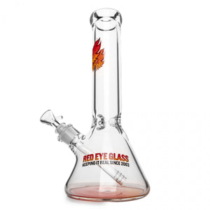 Red Eye Glass 12" 7mm Thick Classic Since 2003 Beaker Base Water Pipe