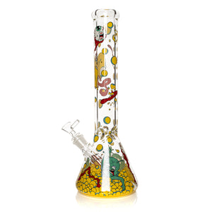 Red Eye Glass 15" 7mm Thick Monster Ball Pit Beaker Base Water Pipe (Limited Edition)