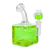 Red Eye Glass 6.5" Ice Box Liquid Bubbler green