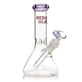 Red Eye Glass 8" Beaker Base Water Pipe purple