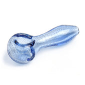 Red Eye Glass 4" Bubble Trouble Hand Pipe blue