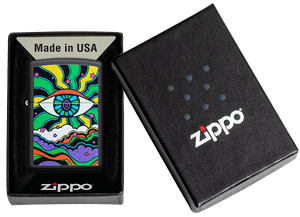 Zippo Black Light Eye Design 49699