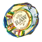 RAW Prism Diamond-Facet Glass Ashtray V2 rainbow