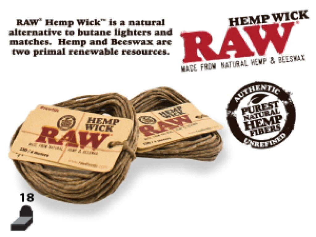 Raw 10ft Hempwick 40 Pack