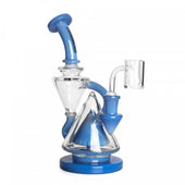RED EYE GLASS 8.5" Three-Step Concentrate Recycler Periwinkle