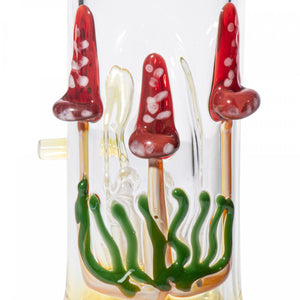 9'' Tall Glass on Glass Mushroom Tube W/Beaker Base