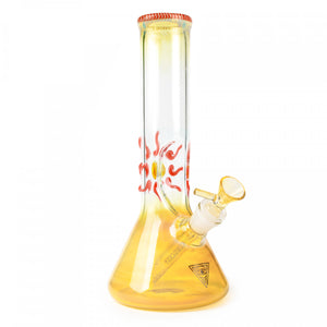 RED EYE GLASS 9'' Tall Glass on Glass Sun Tube W/Beaker Base