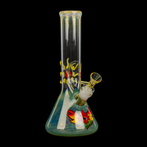 RED EYE GLASS 9'' Tall Glass on Glass Sun Tube W/Beaker Base