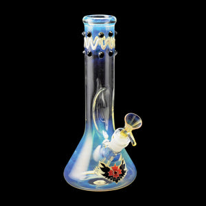 9'' Tall Glass on Glass Charlie Brown Tube W/Beaker Base