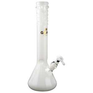 GEAR 14'' Tall Beaker Tube with Worked Top Bong White