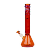 GEAR 14'' Tall Beaker Tube with Worked Top Bong Amber