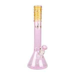 GEAR 14'' Tall Beaker Tube with Worked Top Bong Pink