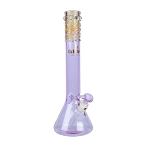 GEAR 14'' Tall Beaker Tube with Worked Top Bong Purple