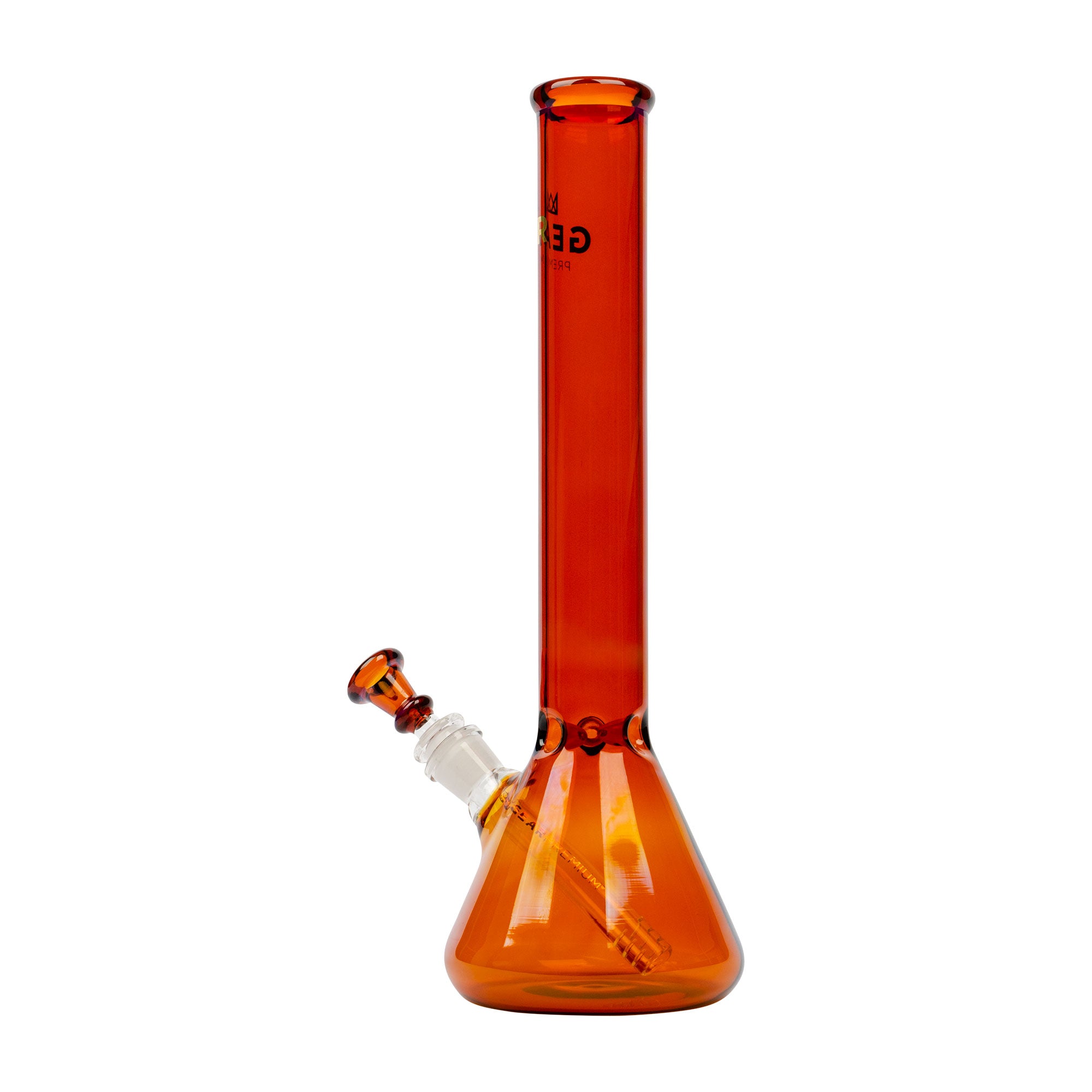 GEAR 14'' Tall Beaker Tube Bong Amber 