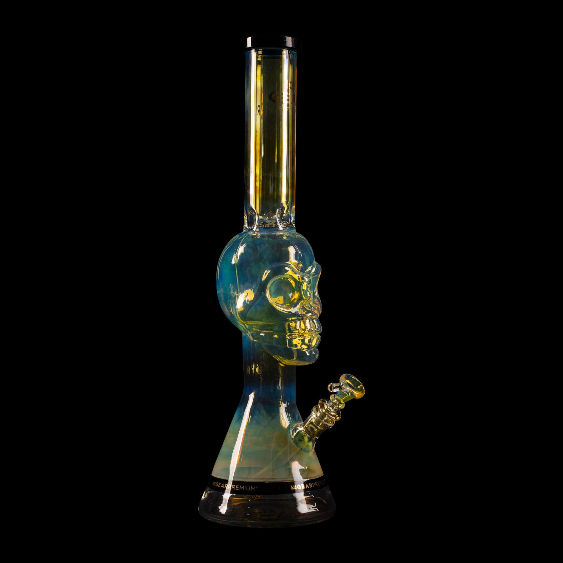 18" Tuxedo Skull Beaker Bong