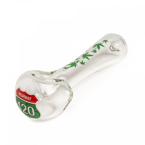 Highway 420 Spoon Hand Pipe 4.5" clear