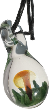 Spitfire Glass Mushroom Pendants