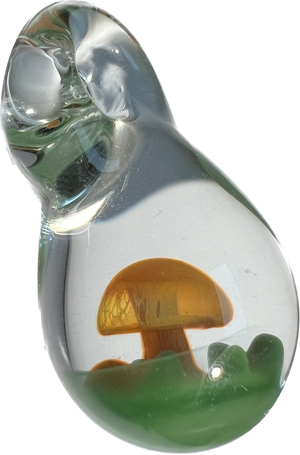 Spitfire Glass Mushroom Pendants