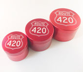 Route 420 Grinders in red, 3 sizes