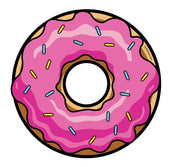 Doughnut with pink icing and sprinkles Dab Mat