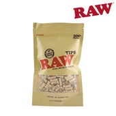RAW Tips Pre-Rolled Unbleached Bag of 200