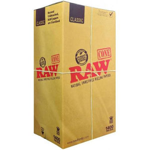 RAW PRE-ROLLED CONE KING SIZE 1400 PACK