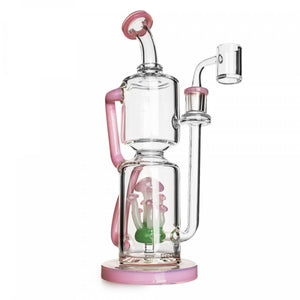 RED EYE GLASS 12" Teacher Concentrate Recycler Rig pink slyme 